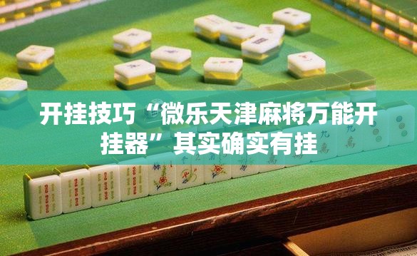 开挂技巧“微乐天津麻将万能开挂器	”其实确实有挂