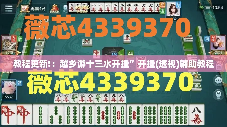 教程更新!：越乡游十三水开挂	”开挂(透视)辅助教程