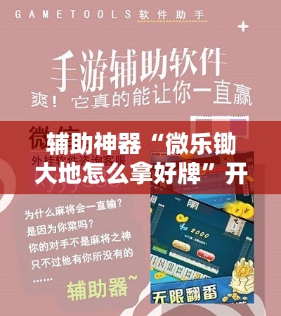 辅助神器“微乐锄大地怎么拿好牌”开挂详细教程