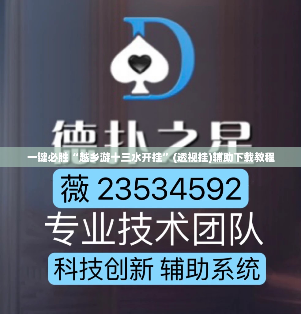 一键必胜“越乡游十三水开挂”(透视挂)辅助下载教程