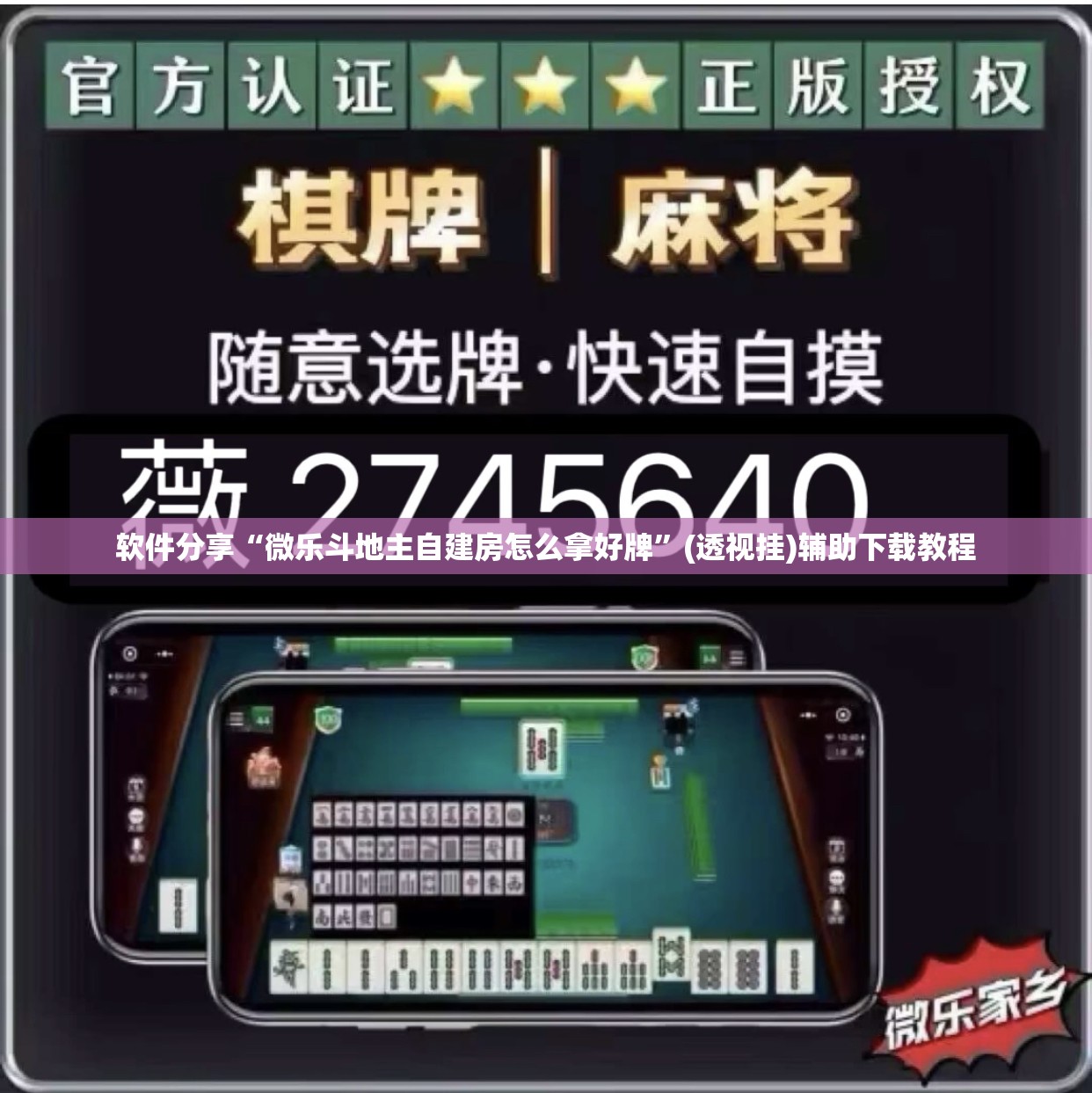 软件分享“微乐斗地主自建房怎么拿好牌	”(透视挂)辅助下载教程