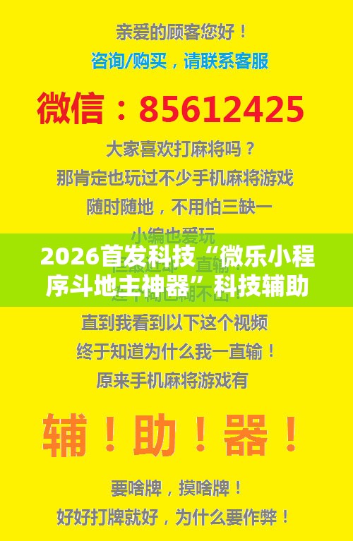 2026首发科技“微乐小程序斗地主神器	”科技辅助神器手机版