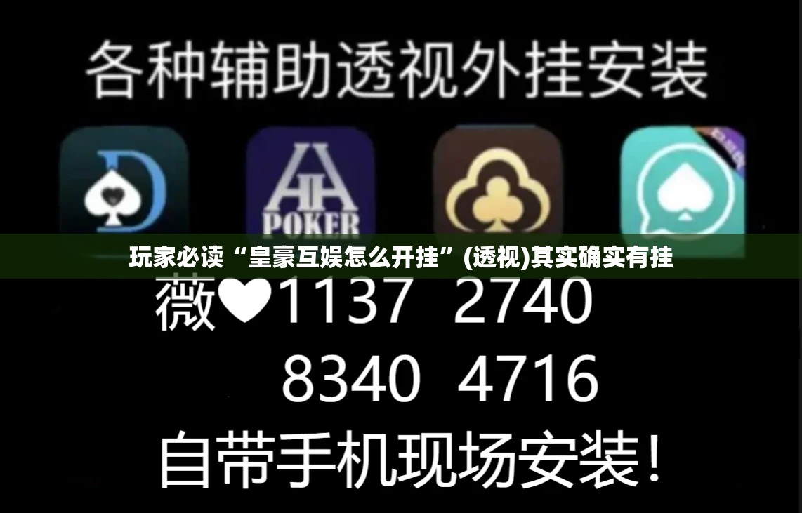 玩家必读“皇豪互娱怎么开挂”(透视)其实确实有挂